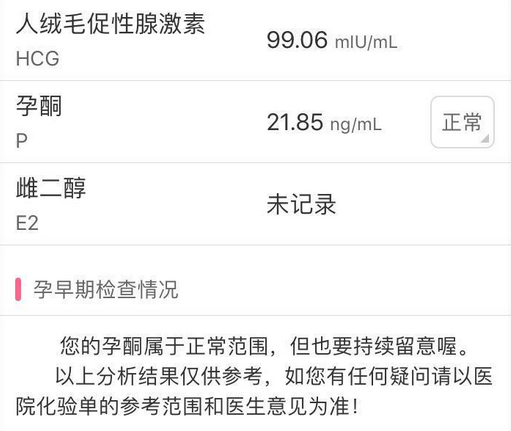 大卫hcg血值对照表