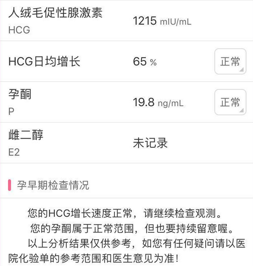 大卫hcg血值对照表
