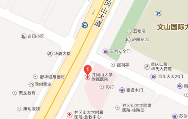 井冈山大学临床医院地理位置
