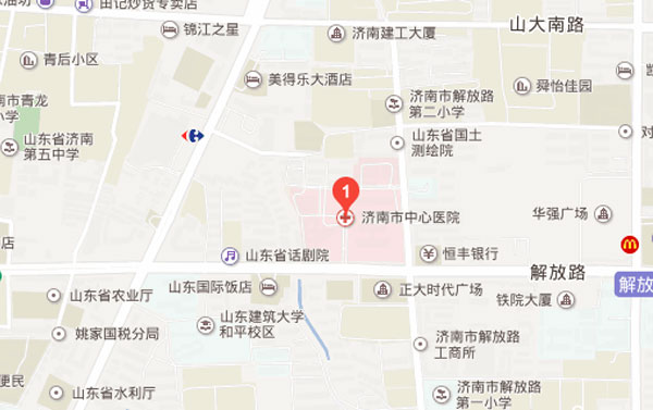 山大附属济南中心医院地理位置