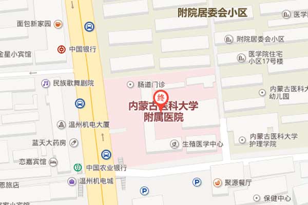 内蒙古附属医院地图概况
