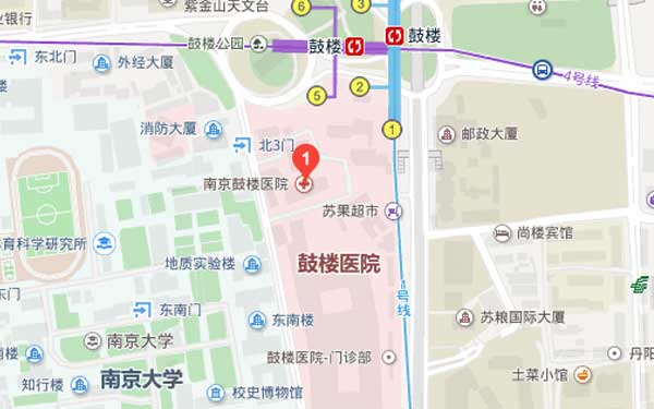 鼓楼医院地理位置