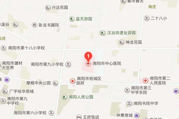 南阳中心医院地理位置