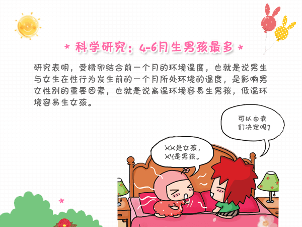 生男孩的月份