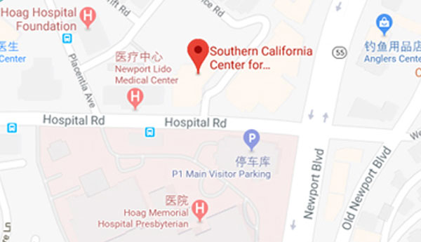 南加州生殖医学中心在地图上的位置