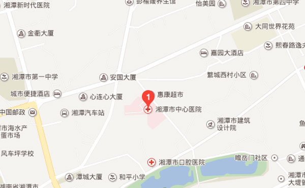 湘潭中心医院地理位置