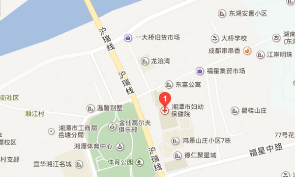 湘潭市妇女儿童医院地理位置