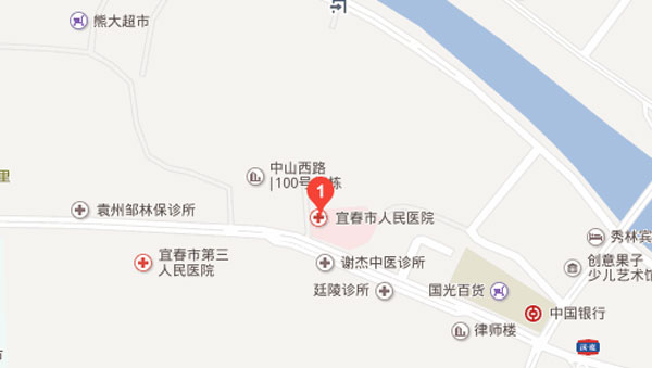 宜春第一人民医院地理位置