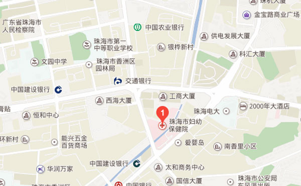 珠海市妇儿医院地理位置