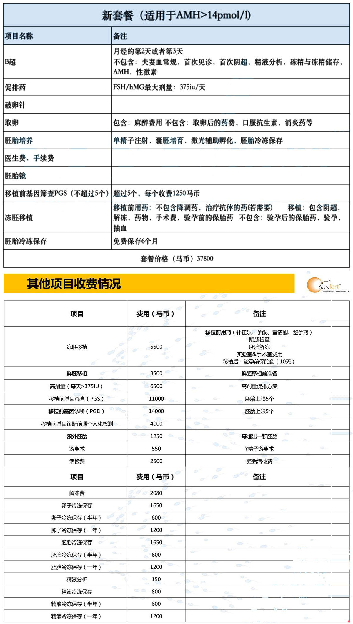 马来西亚生丰医院价格表