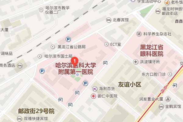 哈尔滨医大一医院地图概况
