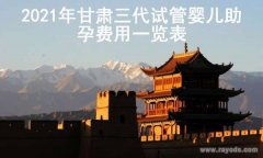 2022甘肃三代试管婴儿助孕费用一览表！(附省钱攻略)